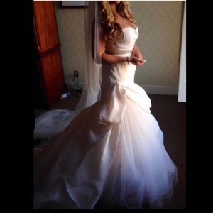 Blush Monique Lhuillier Strapless Wedding Dress